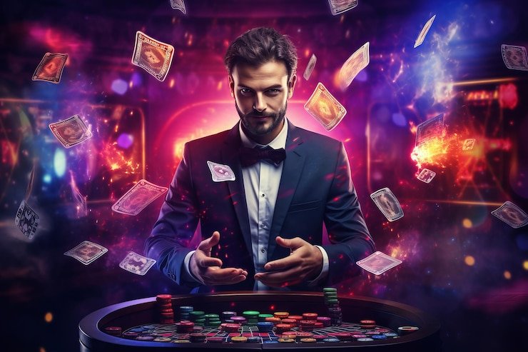 Studio live-dealer liga 808 dengan kamera multi-sudut dan dealer profesional di meja blackjack, roulette, dan baccarat